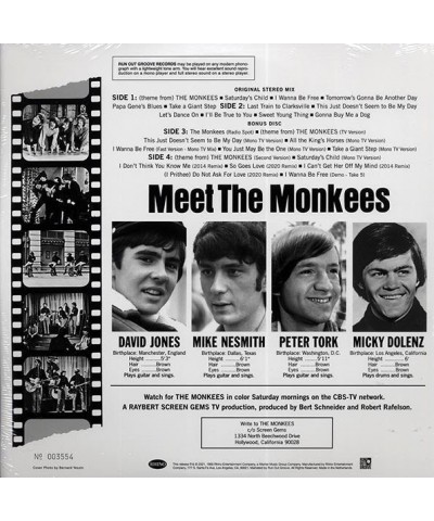 The Monkees LP - The Monkees (26 tracks) (+ 15 bonus tracks) (numbered ltd.ed.) (180g) (deluxe edition) (Vinyl) $2.70 Vinyl