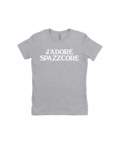 Music Life Ladies' Boyfriend T-Shirt | J'Adore Spazzcore Shirt $10.31 Shirts