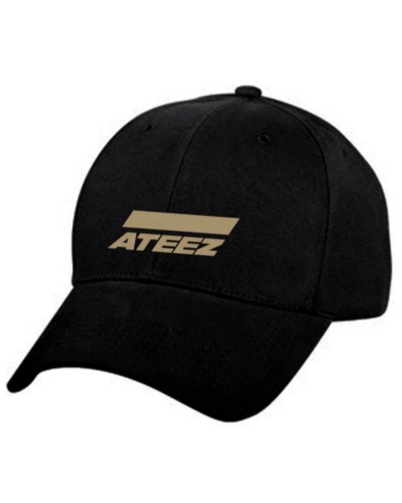ATEEZ Golden Logo Black Baseball Cap $7.59 Hats