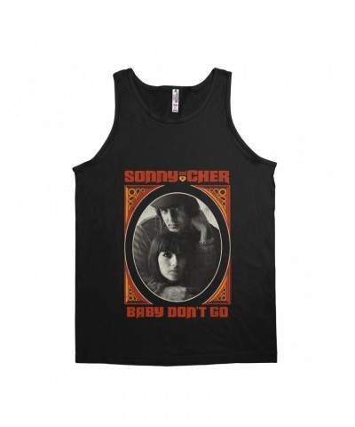 Sonny & Cher Unisex Tank Top | Baby Don't Go Rust Frame Image Distressed Shirt $8.39 Shirts