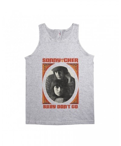 Sonny & Cher Unisex Tank Top | Baby Don't Go Rust Frame Image Distressed Shirt $8.39 Shirts