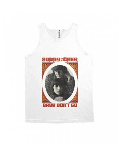 Sonny & Cher Unisex Tank Top | Baby Don't Go Rust Frame Image Distressed Shirt $8.39 Shirts