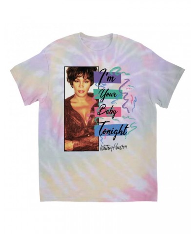 Whitney Houston T-Shirt | I'm Your Baby Tonight Pastel Party Tie Dye Shirt $15.50 Shirts