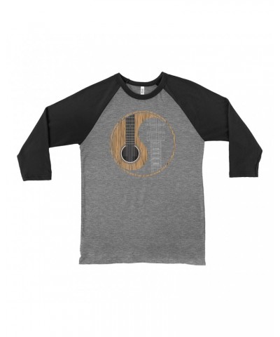 Music Life 3/4 Sleeve Baseball Tee | Guitar Yin-Yang Shirt $4.68 Shirts