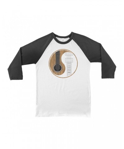 Music Life 3/4 Sleeve Baseball Tee | Guitar Yin-Yang Shirt $4.68 Shirts