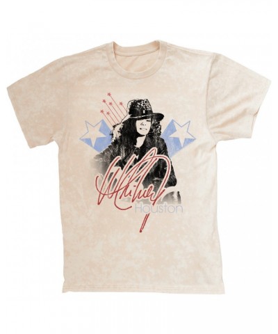 Whitney Houston T-shirt | Shooting Stars Image Mineral Wash Shirt $11.75 Shirts