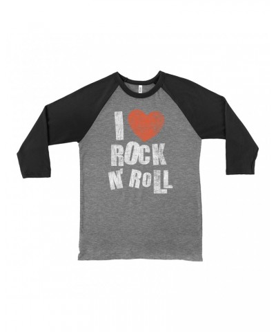 Music Life 3/4 Sleeve Baseball Tee | I Heart Rock n' Roll Shirt $7.20 Shirts