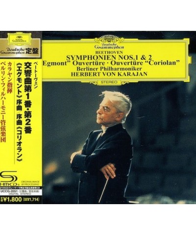 Herbert von Karajan BEETHOVEN: SYMPHONIES NOS. 1 & 2 CD $11.52 CD