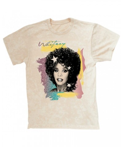 Whitney Houston T-shirt | 1987 Colorful Design Mineral Wash Shirt $5.73 Shirts