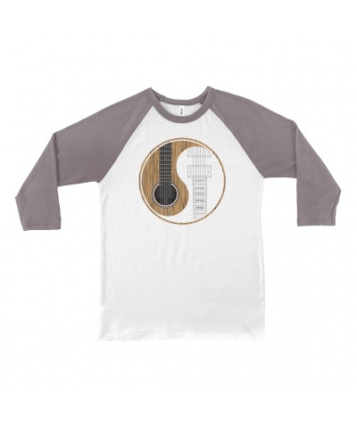 Music Life 3/4 Sleeve Baseball Tee | Guitar Yin-Yang Shirt $4.68 Shirts