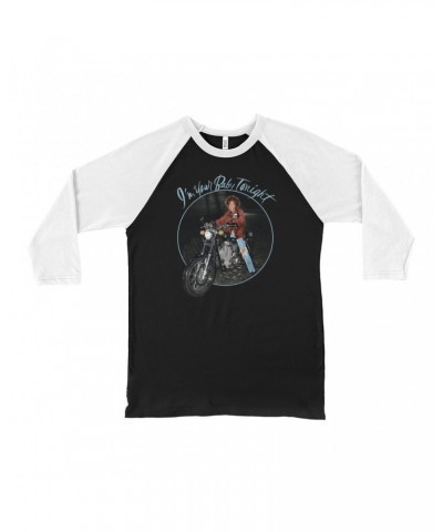 Whitney Houston 3/4 Sleeve Baseball Tee | I'm Your Baby Tonight Album Photo Design Distressed Shirt $11.51 Shirts