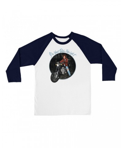 Whitney Houston 3/4 Sleeve Baseball Tee | I'm Your Baby Tonight Album Photo Design Distressed Shirt $11.51 Shirts