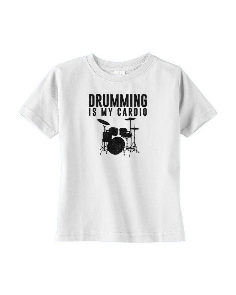 Music Life Toddler T-shirt | Drumming Is My Cardio Toddler Tee $14.96 Shirts