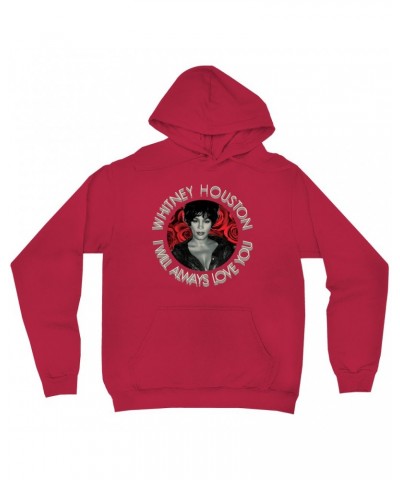 Whitney Houston Hoodie | I Will Always Love You Roses Design Hoodie $5.81 Sweatshirts