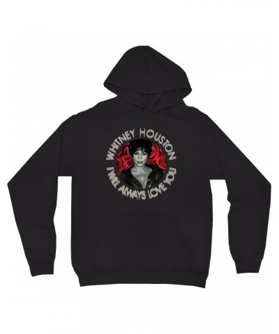 Whitney Houston Hoodie | I Will Always Love You Roses Design Hoodie $5.81 Sweatshirts