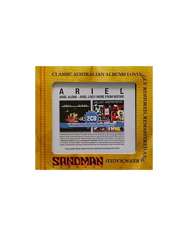 Ariel ALOHA/ARIEL LIVE CD $10.07 CD