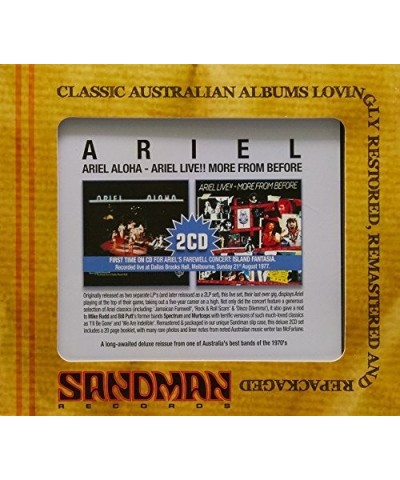 Ariel ALOHA/ARIEL LIVE CD $10.07 CD