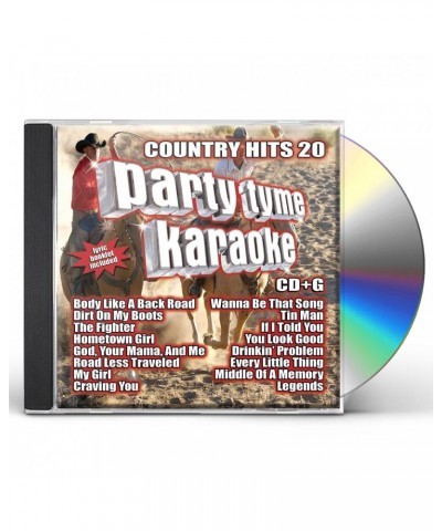 Party Tyme Karaoke Country Hits 20 (16-song CD+G) CD $14.00 CD