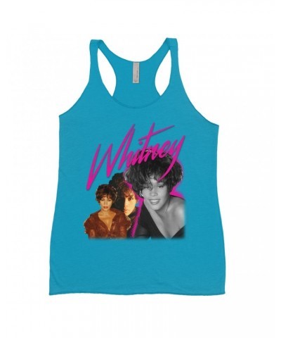 Whitney Houston Bold Colored Racerback Tank | Whitney Pink Pop Art Photo Collage Design Shirt $17.99 Shirts